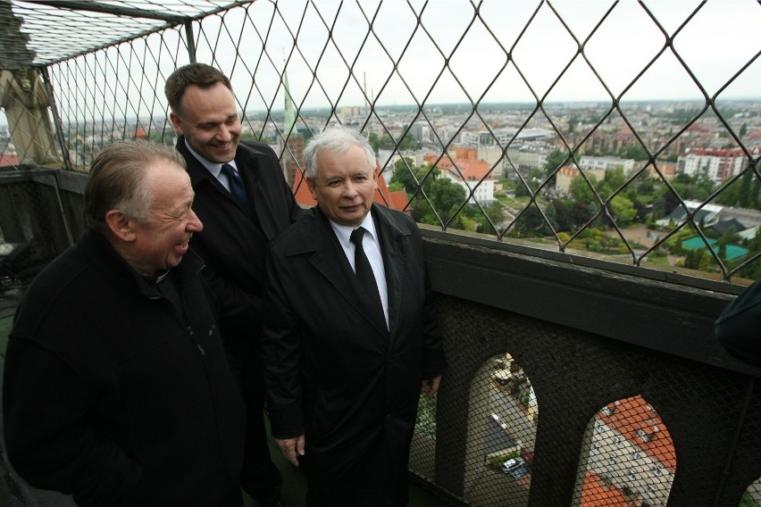 Kaczyński we Wrocławiu: Zagrożenie powodzią, to wina Tuska i Zdrojewskiego
