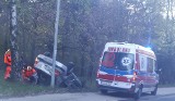 Wypadek w Wysogotowie: Samochód osobowy zderzył się z ciężarówką - jedna osoba została ranna [ZDJĘCIA]