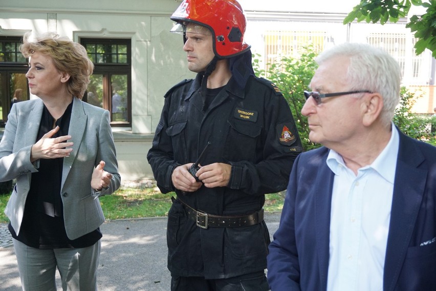 Pożar rektoratu PŁ, ogień w rektoracie Politechniki Łódzkiej przy Skorupki