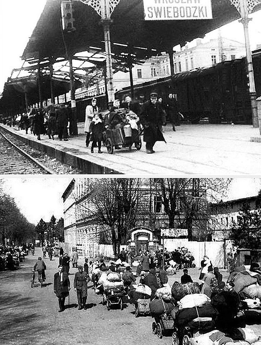 Lata 1946-1947. Repatriacja Niemców z Dworca Świebodzkiego...