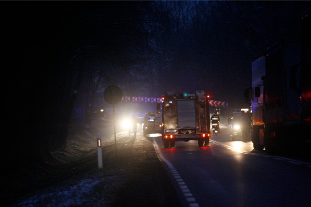 Wypadek na DK 61 we wsi Miecze