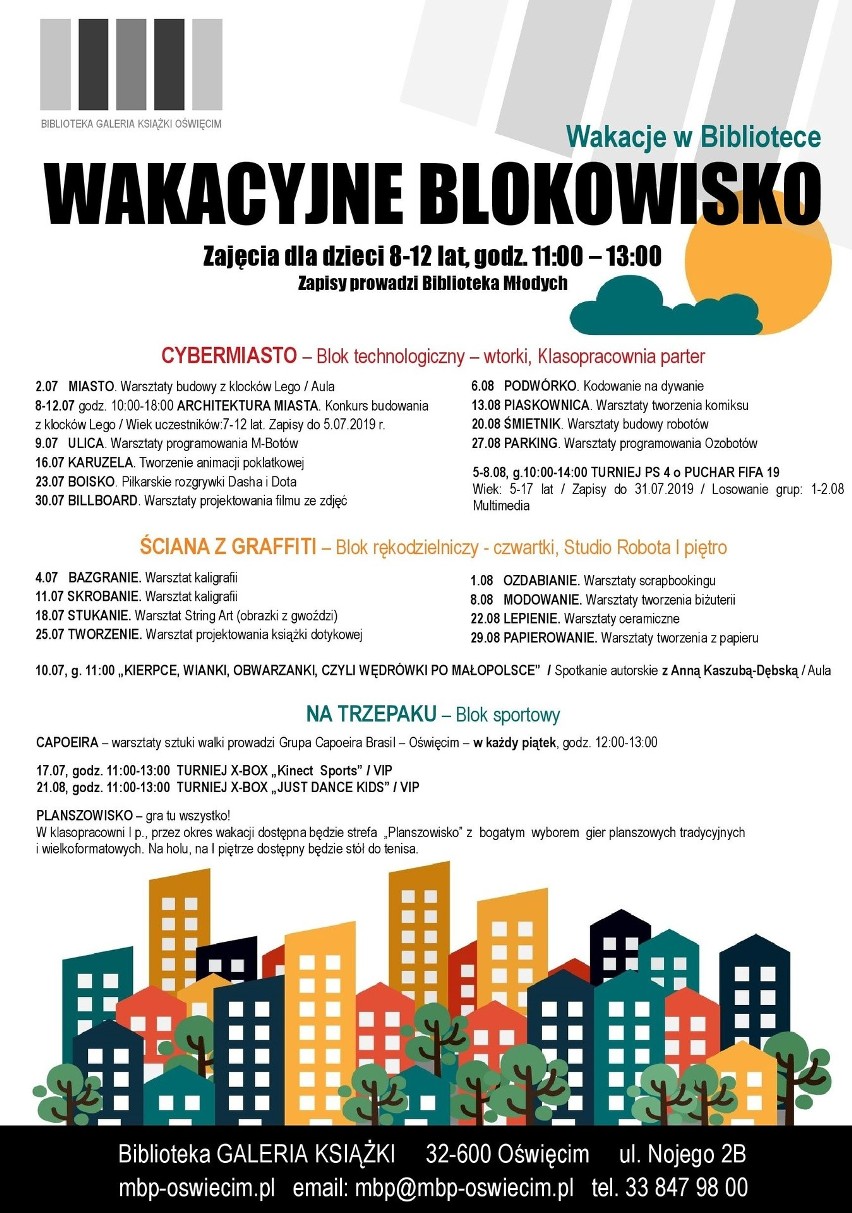 „Wakacyjne blokowisko” czyli propozycje Miejskiej Biblioteki...