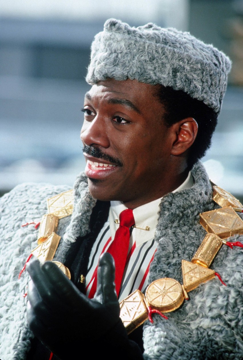 Eddie Murphy jako Książę Akeem w "Księciu w Nowym Jorku". W...