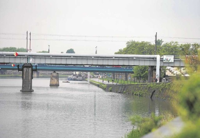 Ptaki lecąc nad mostem nie widzą kolejowej sieci trakcyjnej