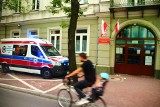 Karetka przed komisariatem w centrum Kielc. Co się stało? Zobacz zdjęcia 