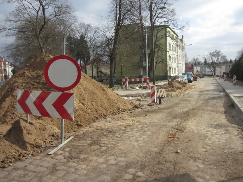 Remonty ulic w Koszalinie.