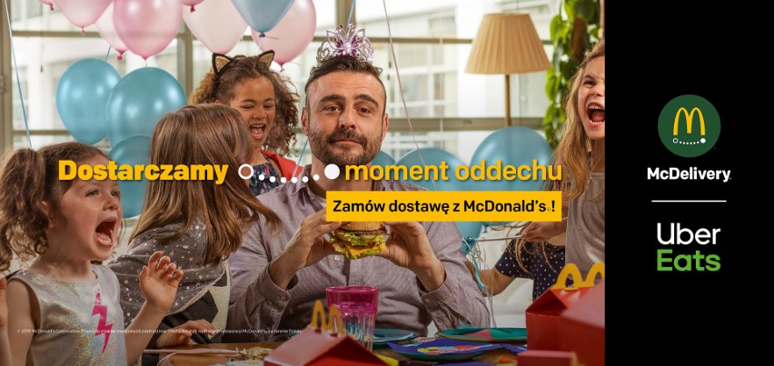 McDonald's dowiezie jedzenie do domu. McDelivery w Katowicach. To możliwe dzięki współpracy z Uber Eats [13. 4. 2019 r.]