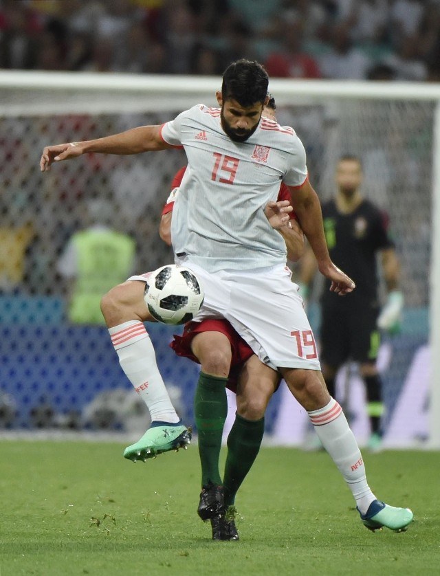 MŚ 2018 Diego Costa strzela gola w meczu Iran - Hiszpania