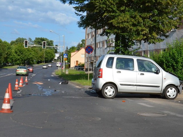 Przy ul. Podgórnej w Zielonej Górze doszło do wypadku, w którym poszkodowany został motocyklista