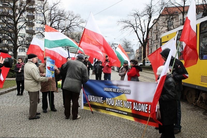 Polsko-węgierska manifestacja w Szczecinie