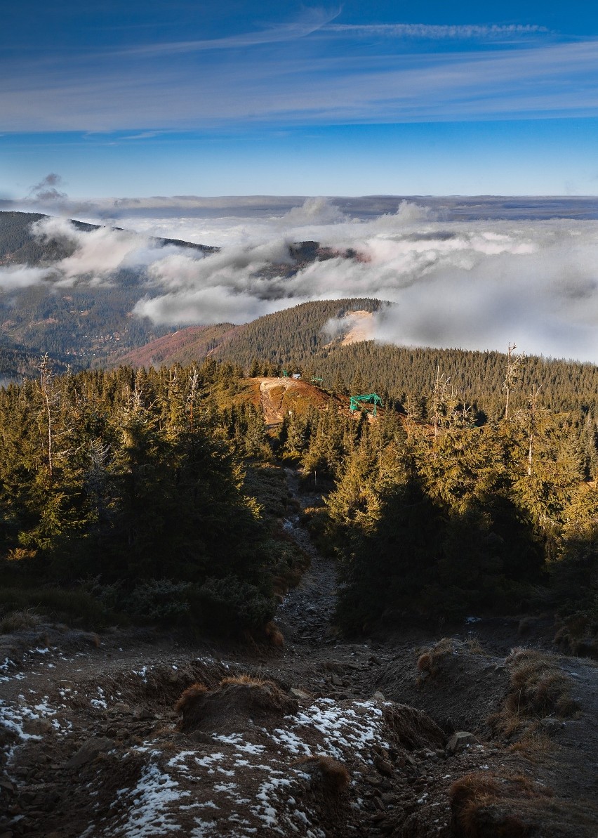 Piękne widoki z beskidzkich szczytów. Wspaniałe górskie panoramy, zapierające dech w piersi