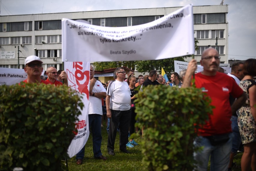 Protest przeciwko sprzedaży kopalni Makoszowy Zabrze