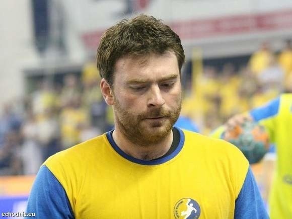 Zawodnik Mieszkowa Brześć Rastko Stojković mówi o meczu z Vive Tauronem Kielce. Na zdjęciu w barwach kieleckiego klubu, którego barwy reprezentował w latach 2009-2013.