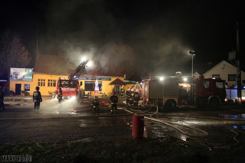Pożar baru Sobótka w Opolu Bierkowicach.