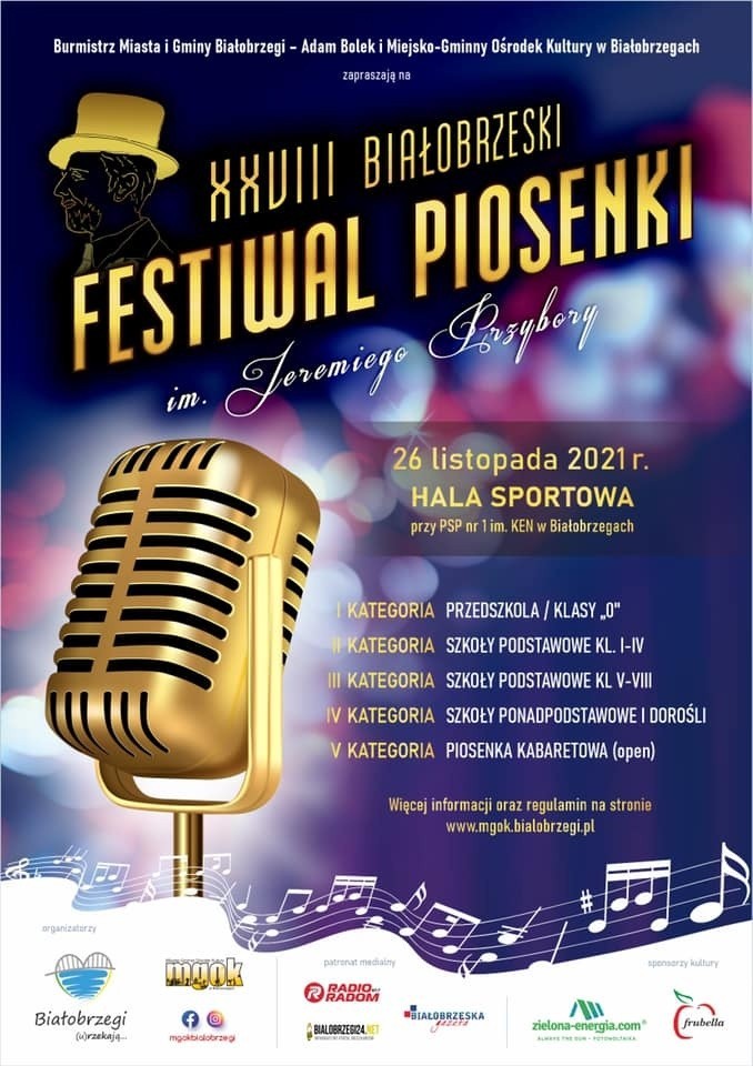 Festiwal piosenki w Białobrzegach w nowej formule. Jeremi Przybora patronem, będzie też kategoria piosenki kabaretowej. Trwają zapisy