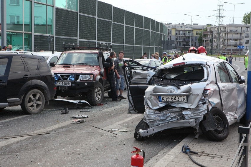 Wypadek na Ruczaju w Krakowie.