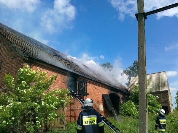 Pożar stodoły w Żółcinie