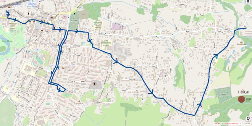Trasa kursów nowego autobusu miejskiego 233