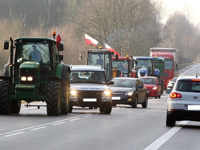 Kierowcy tkwili wczoraj w kilometrowych korkach. Niektórym puszczały nerwy, i niebezpiecznie wyprzedzali kolumnę rolniczych pojazdów. Dzisiaj może być podobnie.