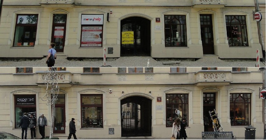 Witryny lokali przy Piotrkowskiej w Łodzi bez szpecących reklam [ZDJĘCIA]