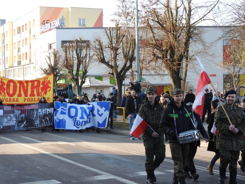 Tak wyglądał I Marsz Żołnierzy Wyklętych w Hajnówce i...