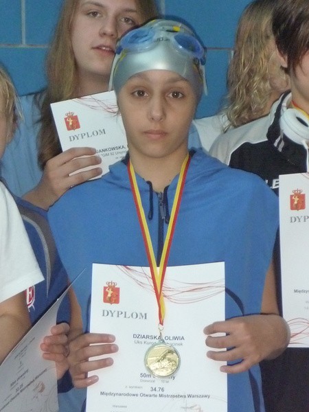Oliwia Dziarska, najlepsza zawodniczka zawodów zdobyła aż 5 medali, w tym  złoty