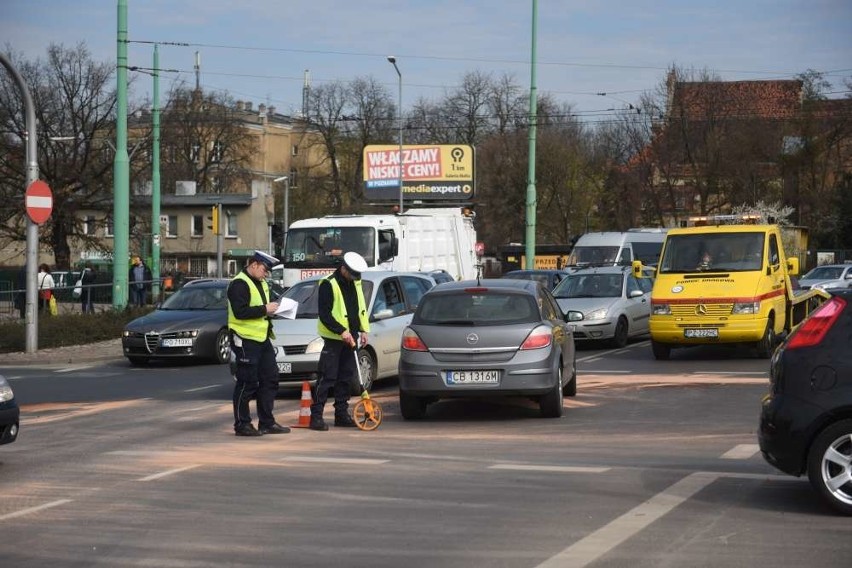 Rondo Śródka: Zderzenie dwóch samochodów