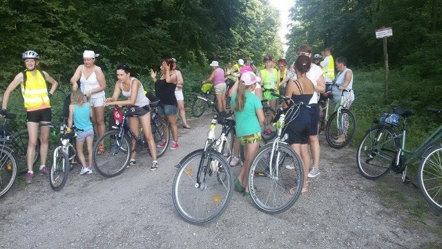 W tym roku grupa „Rowerowy Jędrzejów” zorganizowała dwa duże rajdy rowerowe, w których uczestniczyły dziesiątki osób. Na zdjęciu rajd północnym szlakiem rowerowym.