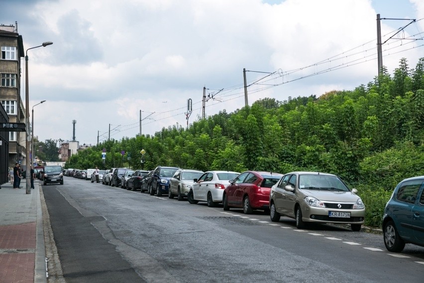 Wzdłuż ulicy Halickiej usunięto wysokie drzewa. W ich...