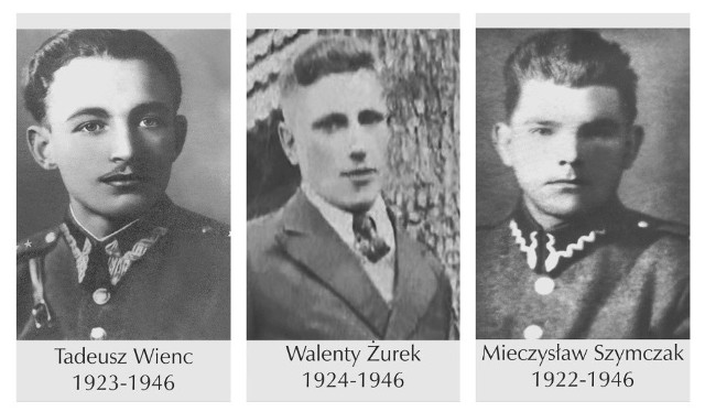 Trzech żołnierzy Wojska Polskiego zamordowanych w 1946 r. przez UPA w Jaworniku Ruskich i zidentyfikowanych przez Instytut Pamięci Narodowej.