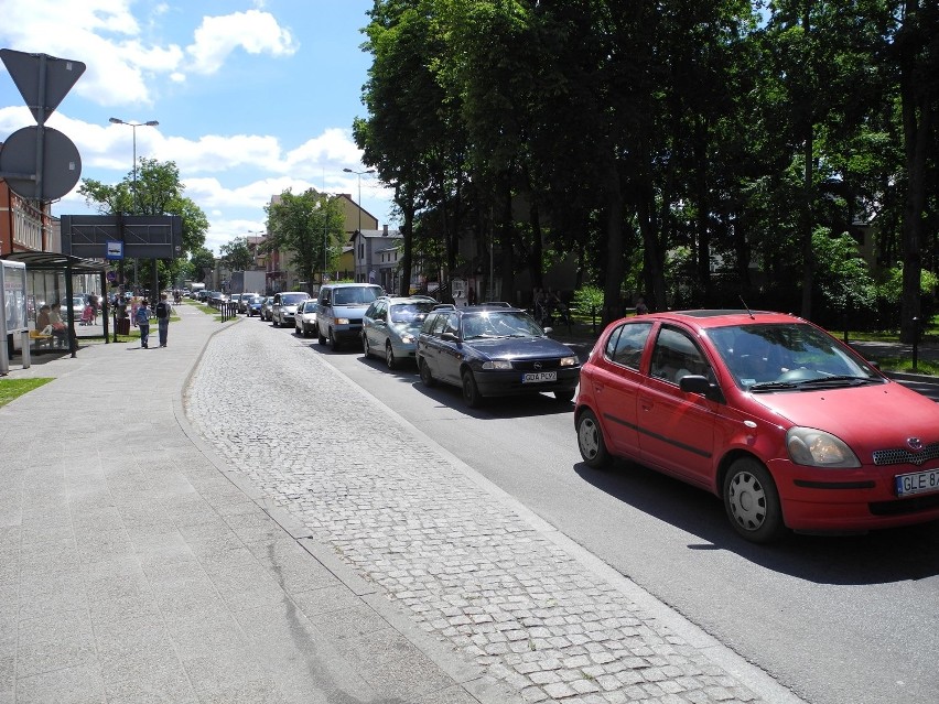 Zamknięta szóstka w Lęborku zablokowała miasto