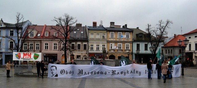 Manifestacja antyimigracyjna w Bielsku-Białej