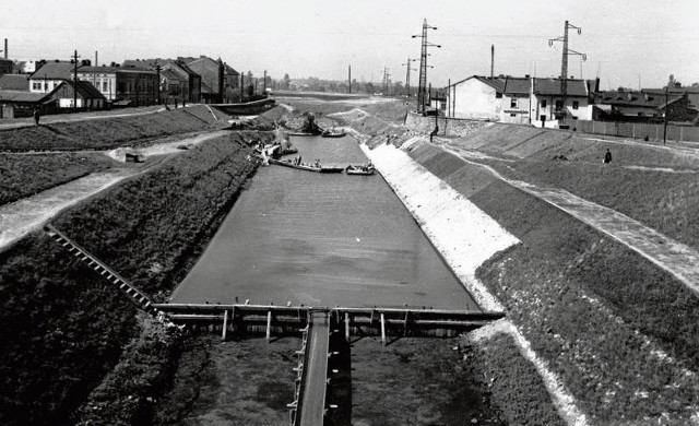 Ludwinów. Budowa kanału Śląsk - Kraków (1928 r.)