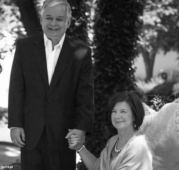Prezydent Lech Kaczyński z małżonką Marią.