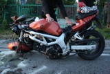 Wypadek w Zadrożu. Motocyklista trafił do szpitala [ZDJĘCIA]