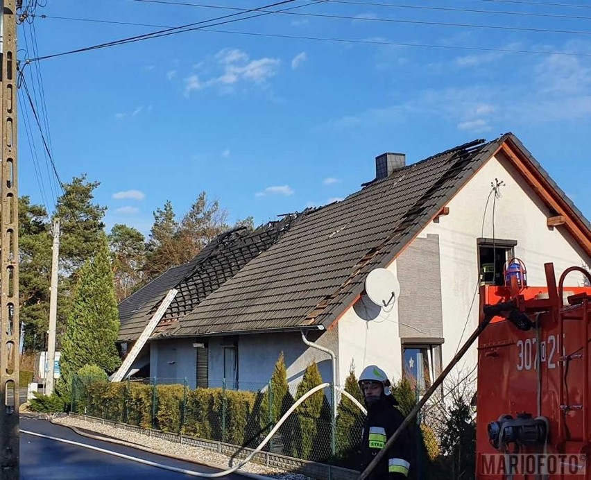 Pożar domu jednorodzinnego w Zawadzie.