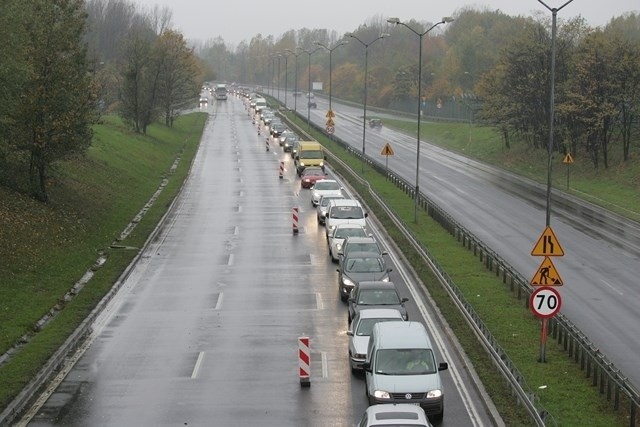 Korki na DTŚ w Świętochłowicach