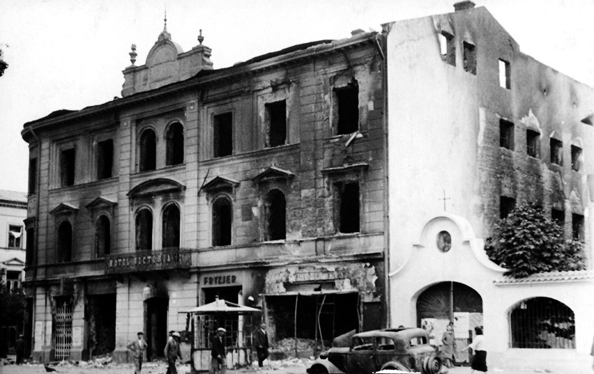 Lublin po bombardowaniach we wrześniu 1939 r....