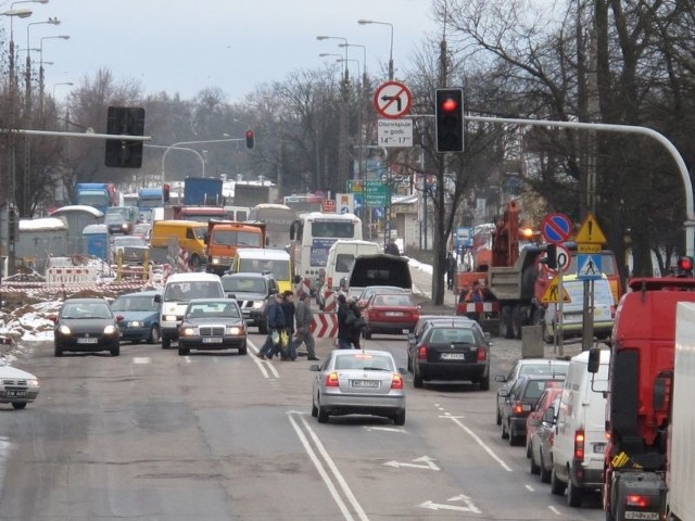 Tradycyjnie korki tworzą się na Sienkiewicza.