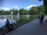Kraków. Tańczące fontanny z grą świateł i wody nad Zalewem Nowohuckim [ZDJĘCIA]