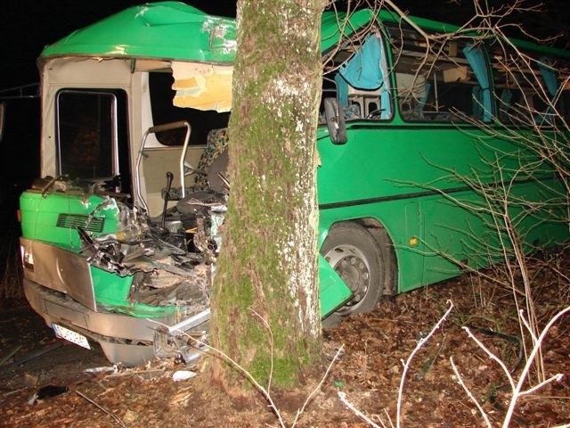 Wypadek autobusu pod Kolobrzegiem