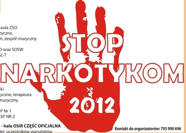 Plakat akcji "Przystanek Profilaktyczny - Stop Narkotykom 2012".