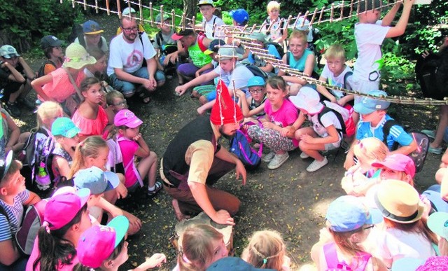 Uczestnicy akcji „Aktywne lato” w Białobrzegach byli już między innymi w Dolinie Skrzatów we Florentynowie.