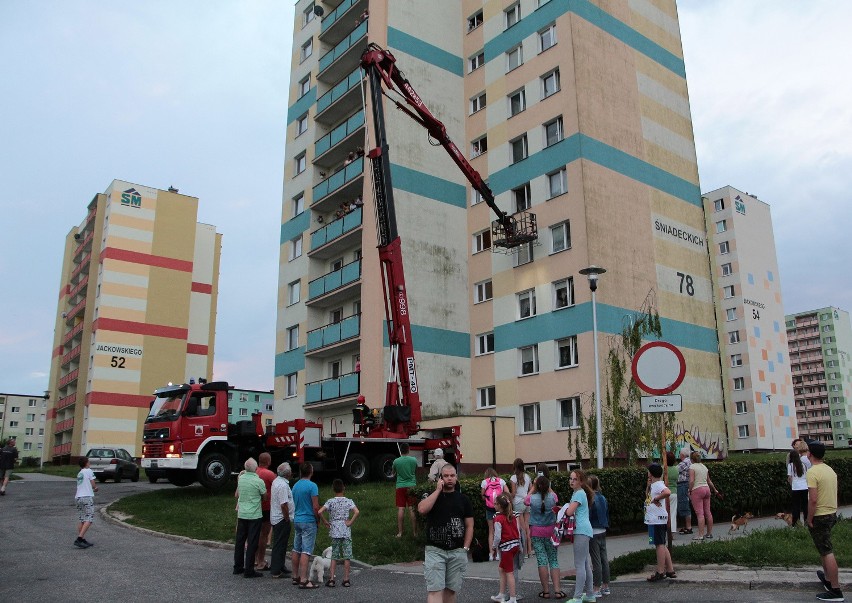 Akcja ratunkowa strażaków na Strzemięcinie w Grudziądzu