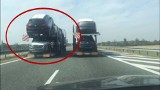 Szeryf drogowy blokował ruch na autostradzie A4 w rejonie Opola. Zobacz wideo [OPOLSKI PIRAT]