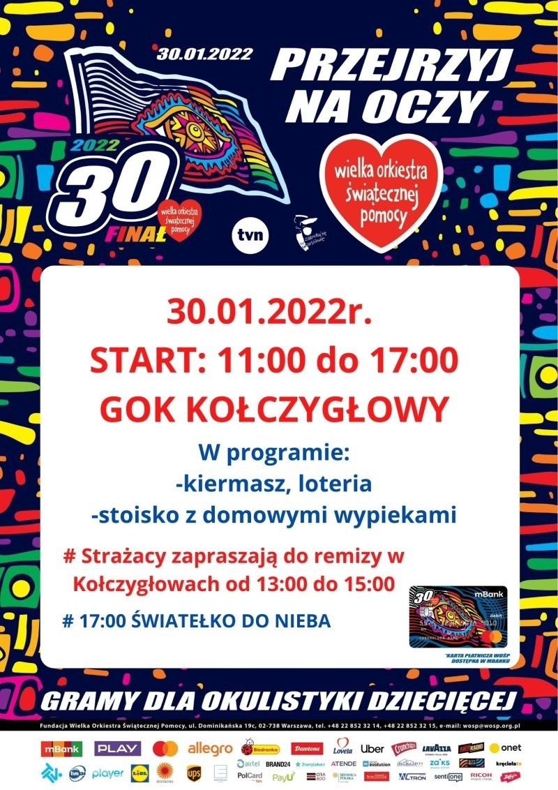 30 stycznia 2022 po raz trzydziesty zagra Wielka Orkiestra...