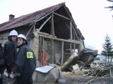 Zawaliła się ściana domu w Pakoszowie - zobacz film i zdjęcia