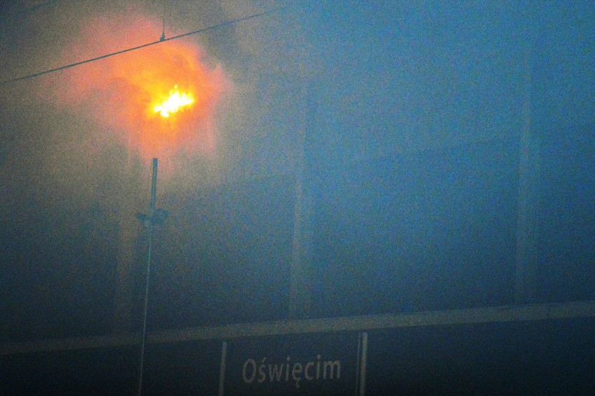 Pożar dworca w Oświęcimiu