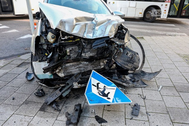 Wypadek na Mickiewicza w Szczecinie - 26.05.2020