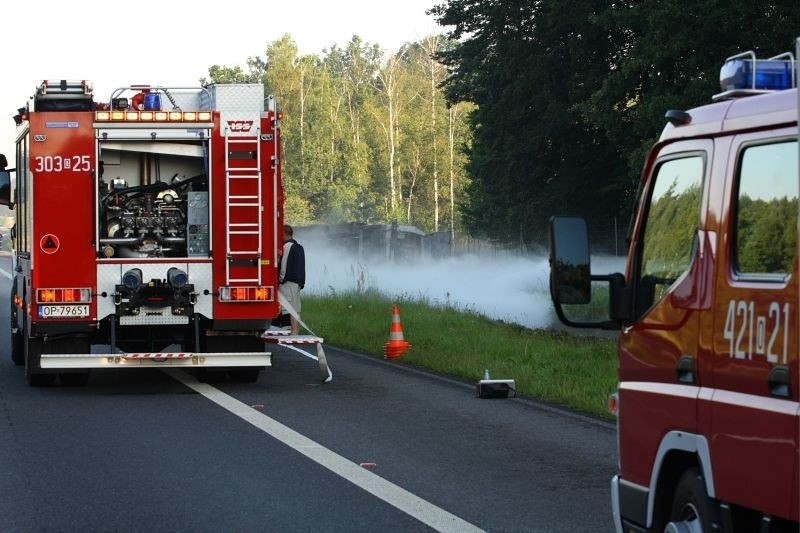 Wypadek na autostradzie A4 w okolicach wezla Prądy. 33-letni...